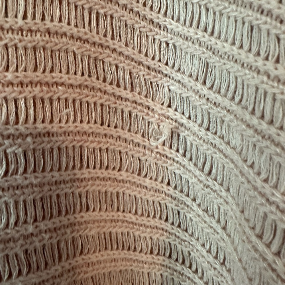 Anthropologie Akemi+Kin Fringe Sweater in Blush Pink 🩷 Size XS - Picture 9 of 9